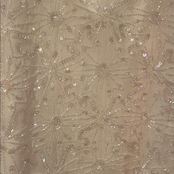 Vintage Laurence Kazar Light Pink silk Sequin Blouse Sz.PXL - Picture 3 of 8